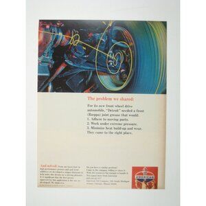 American Oil Company Automotive Grease Print Advertisement 1960s Original